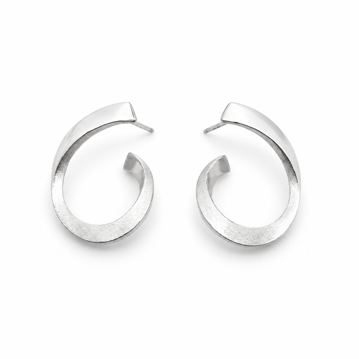 Silver Rhapsody Loop Earrings