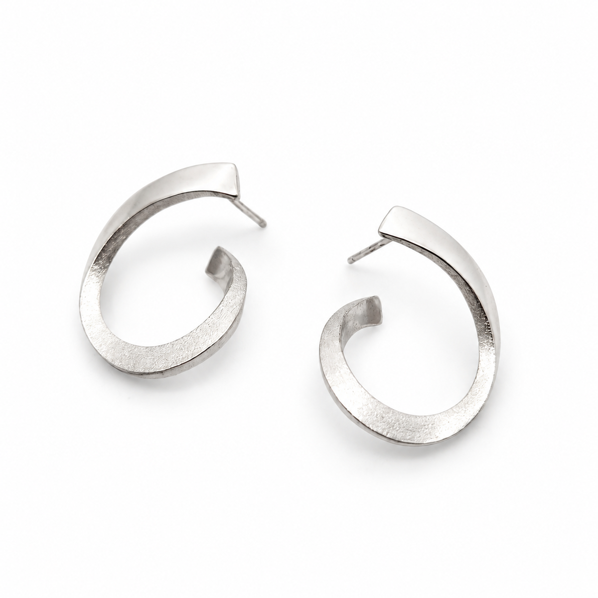 Silver Rhapsody Loop Earrings