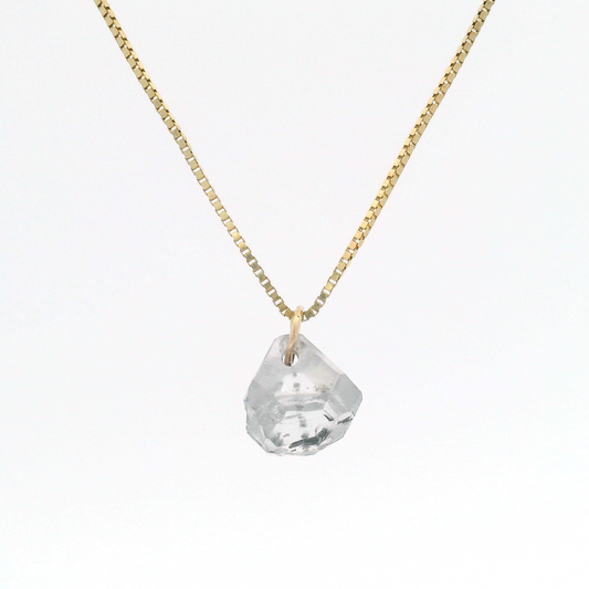 1.95ct Lab-Grown Rough Diamond Pendant Box Chain Necklace