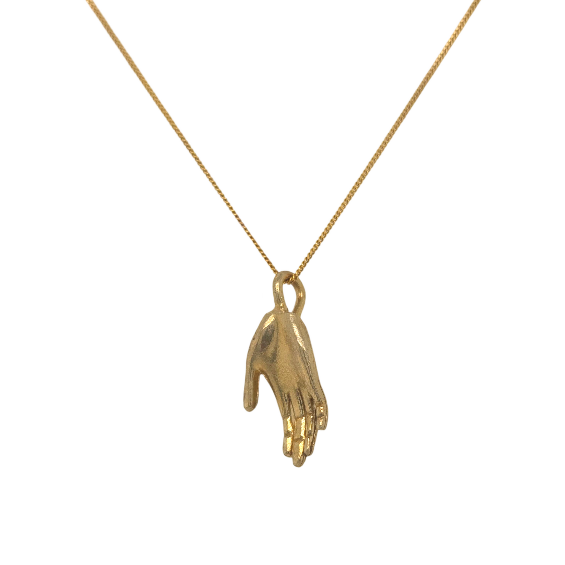 Hand gold necklace discount