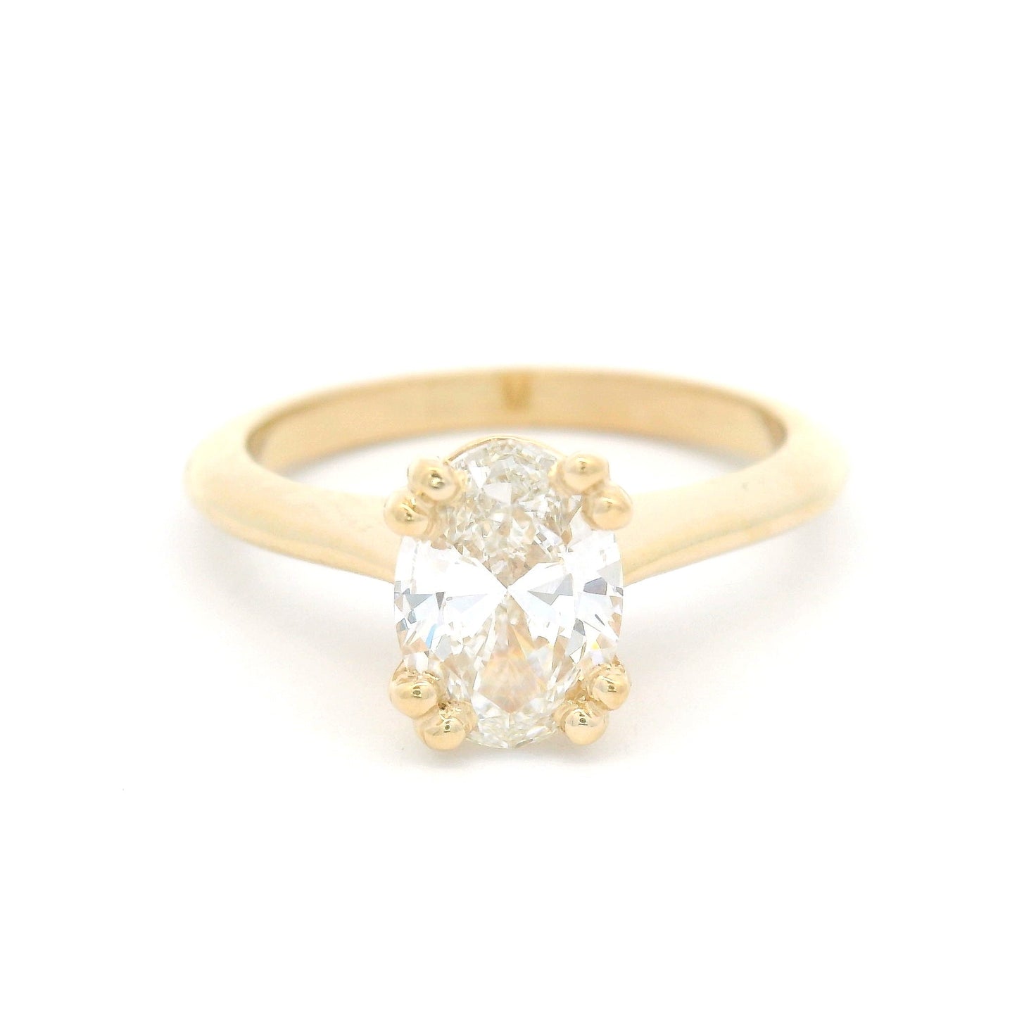 14k Yellow Solitaire with 1.02ct Lab-Grown Oval Diamond