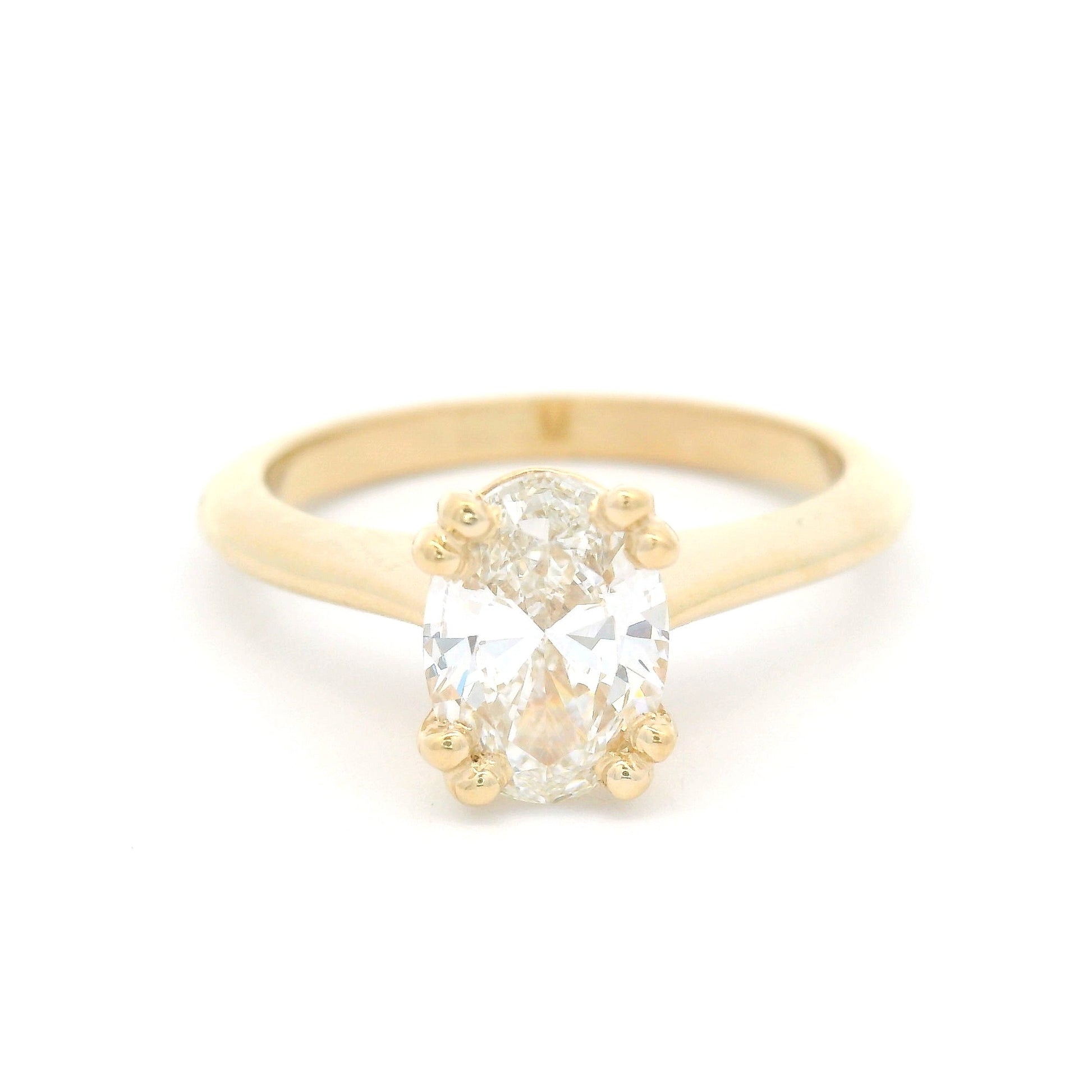 14k Yellow Solitaire with 1.02ct Lab-Grown Oval Diamond