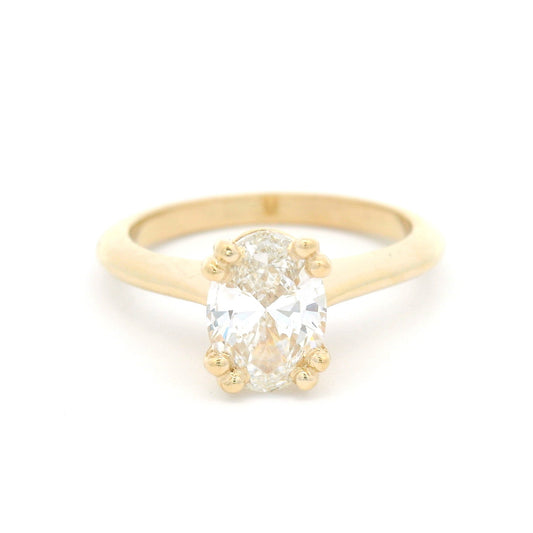 14k Yellow Solitaire with 1.02ct Lab-Grown Oval Diamond