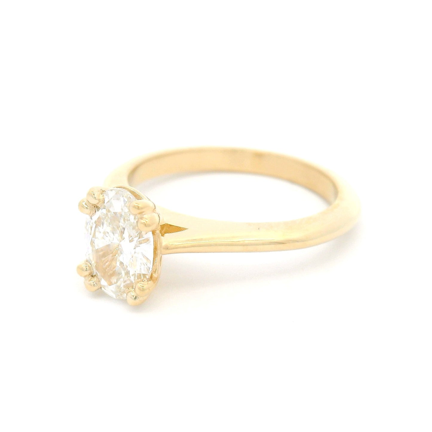 14k Yellow Solitaire with 1.02ct Lab-Grown Oval Diamond