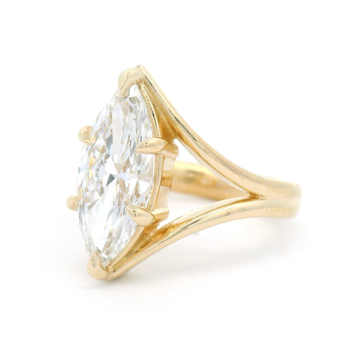 14k Yellow Solitaire with 2.51ct Lab-Grown Marquise Diamond
