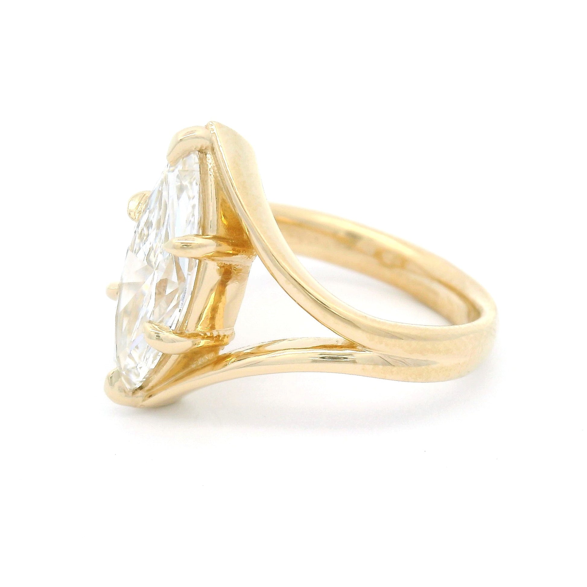 14k Yellow Solitaire with 2.51ct Lab-Grown Marquise Diamond