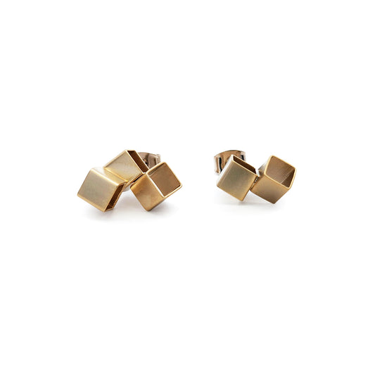 Asymmetric Cubes Earrings