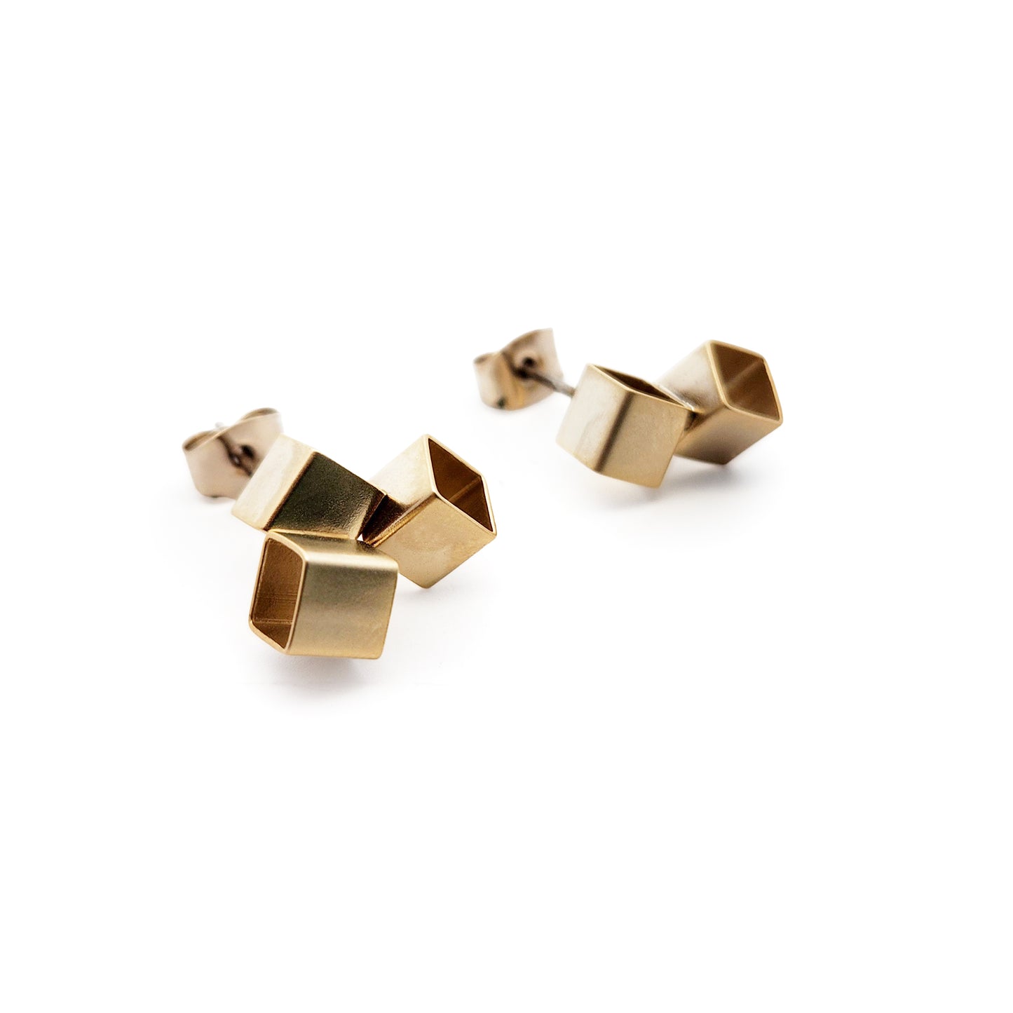 Asymmetric Cubes Earrings