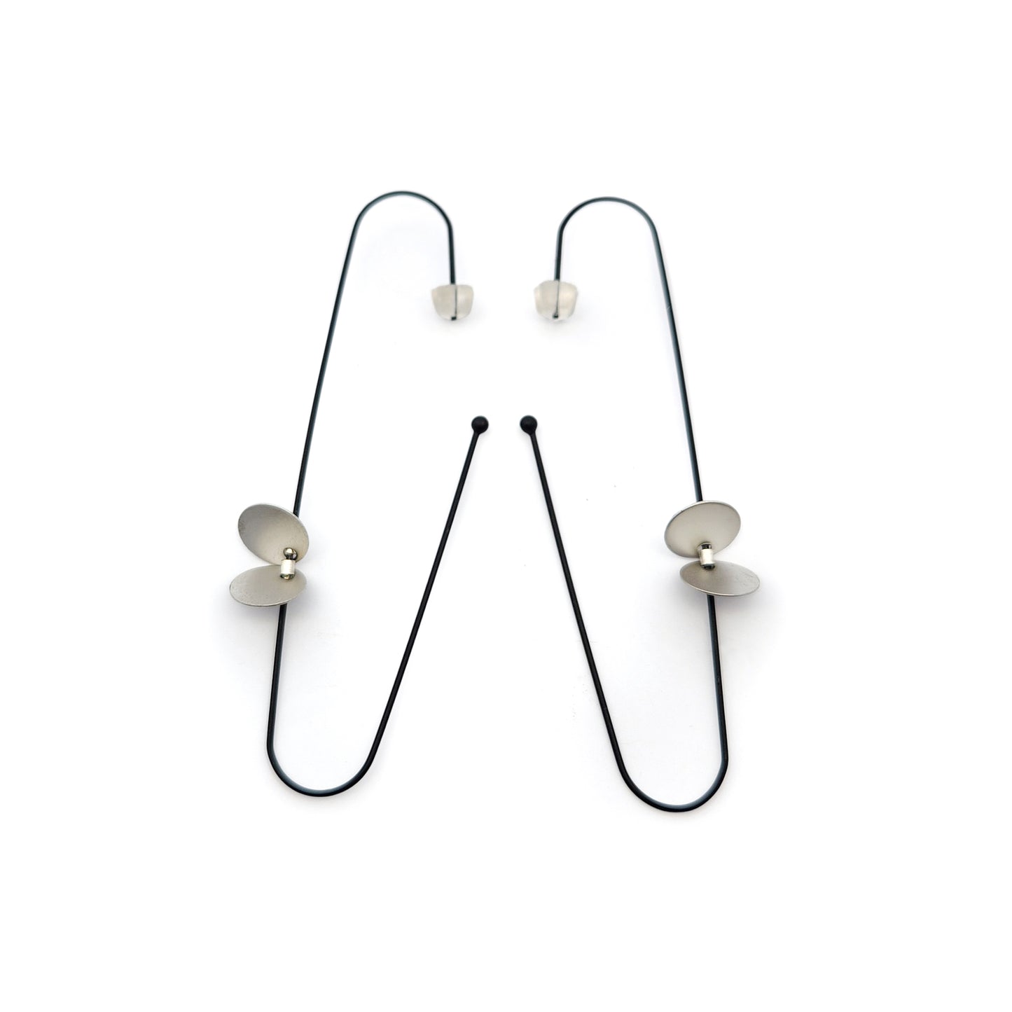 Elongated Oval Hoop Earrings