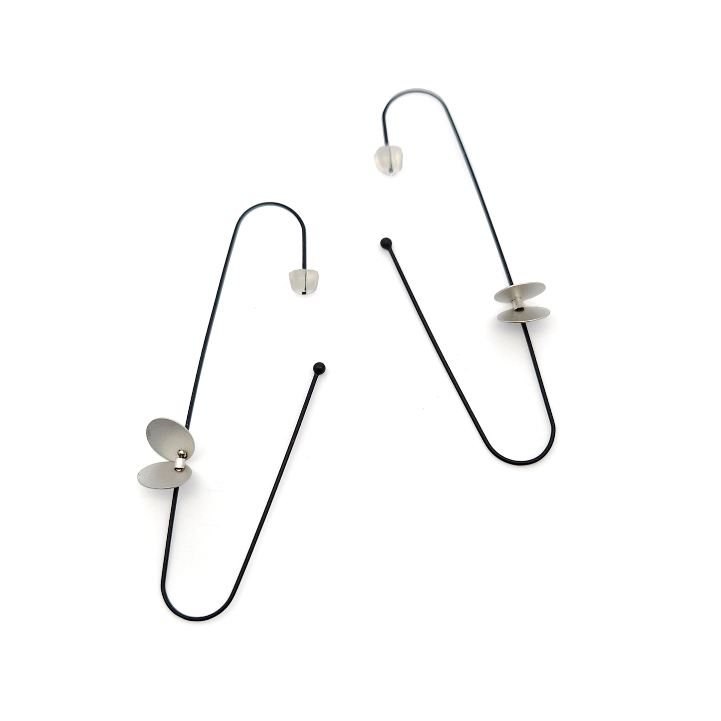 Elongated Oval Hoop Earrings