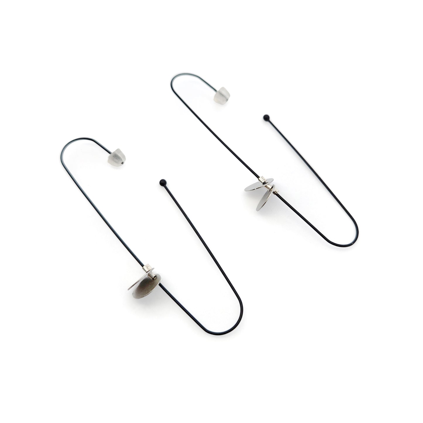 Elongated Oval Hoop Earrings