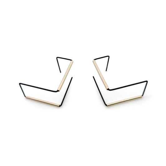 Gold Maze Hoop Earrings