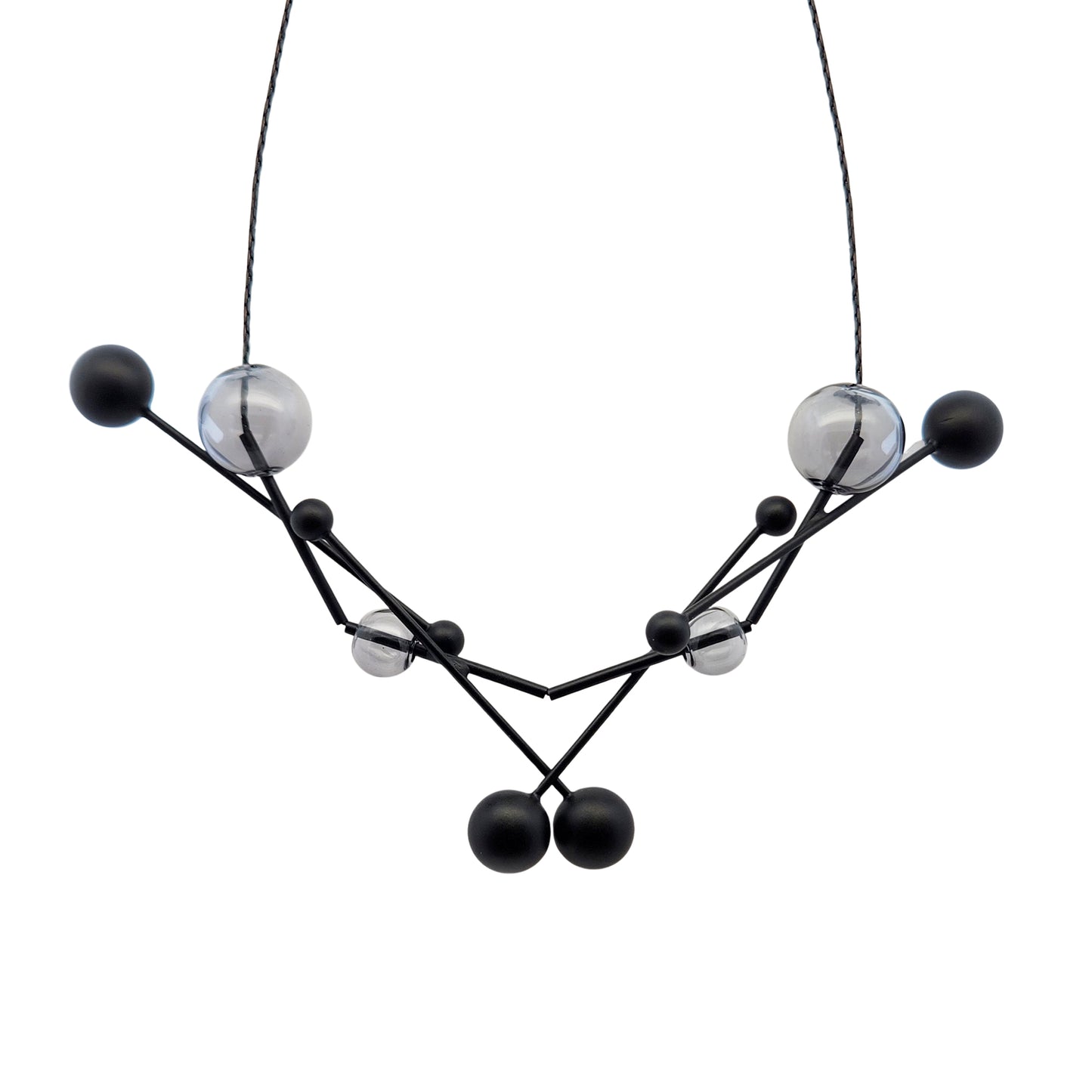 Silver Glass Ball Necklace
