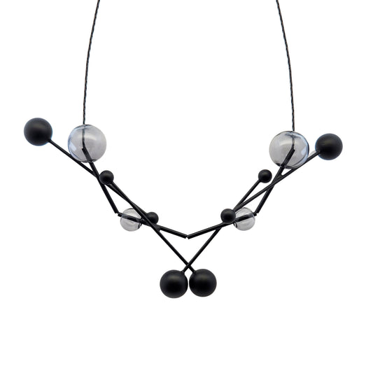Silver Glass Ball Necklace