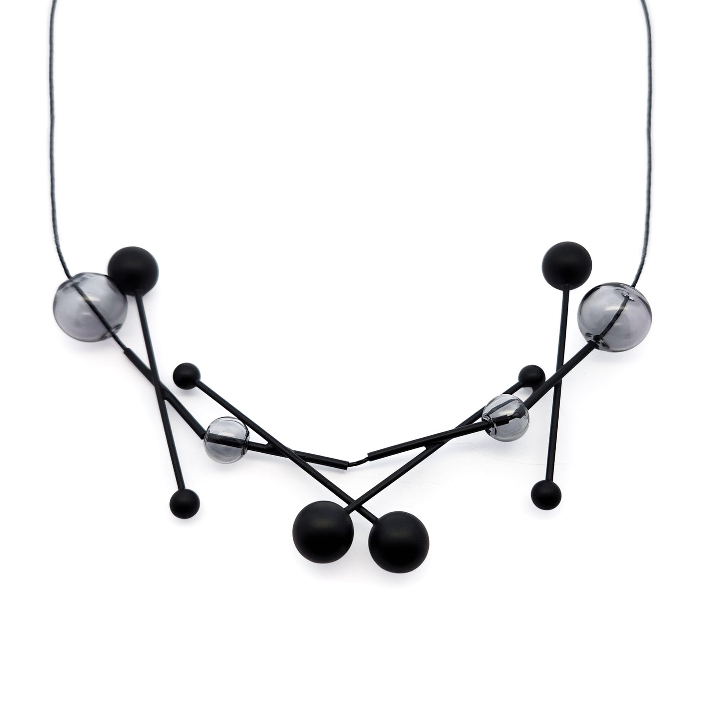 Silver Glass Ball Necklace