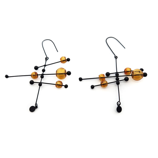 Wind Mobile Glass Bead Earrings
