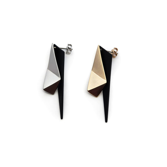 Geometric Faceted Earrings