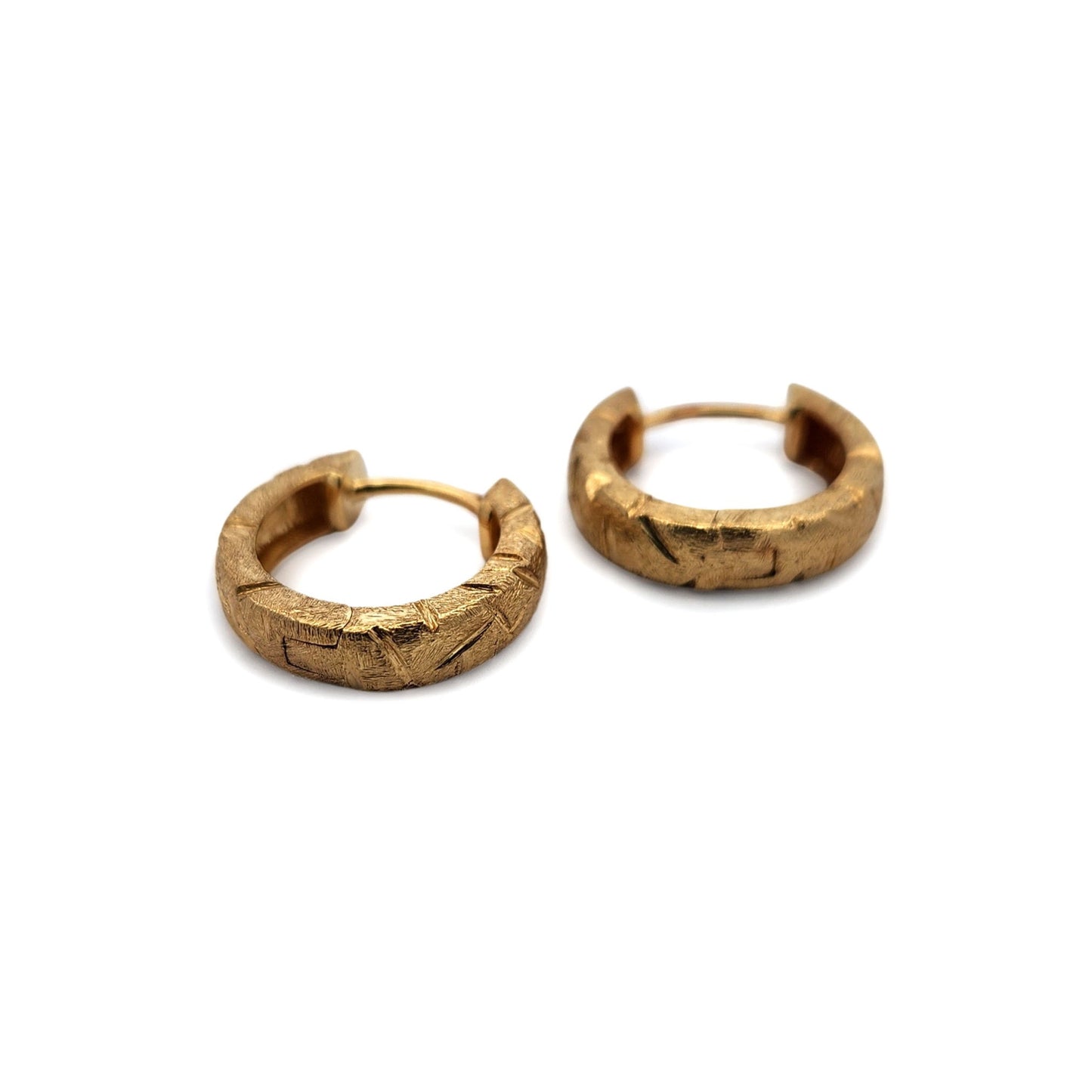 Textured Huggie Hoop Earrings