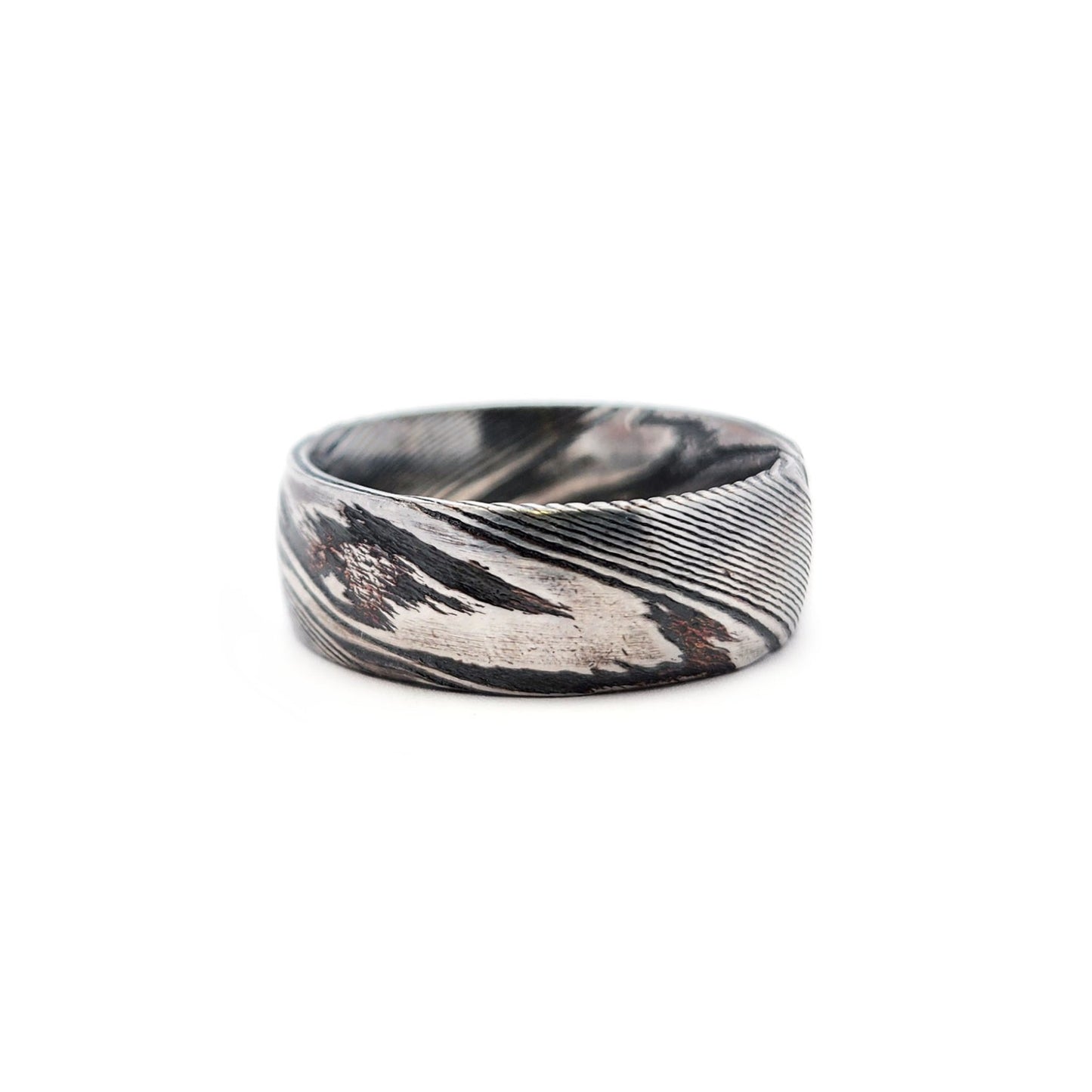Black Damascus Steel Ring