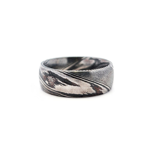 Black Damascus Steel Ring