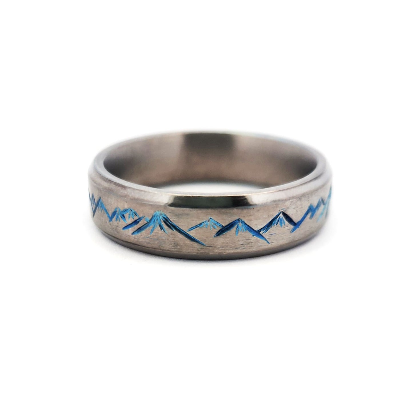 Titanium Anodized Mountain Ring