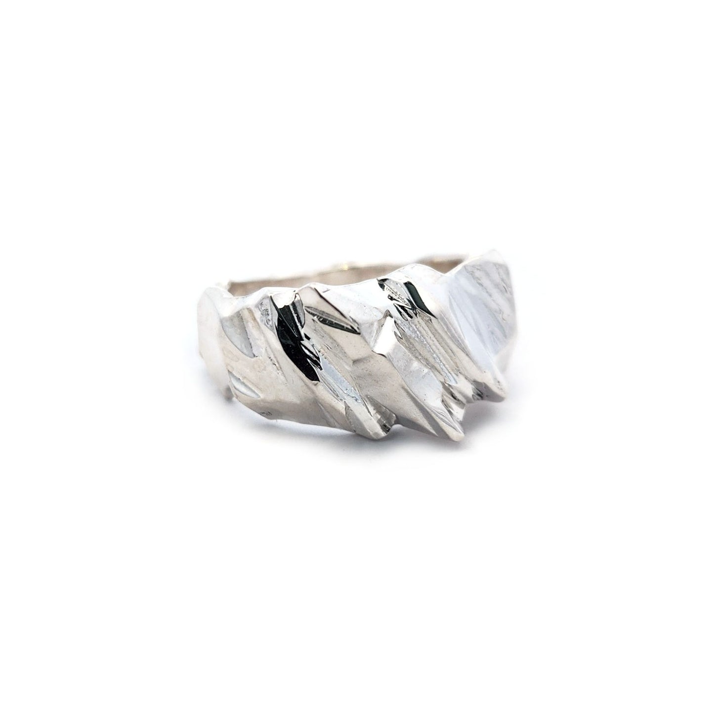 Sterling Silver 3 Ridge Mountain Ring