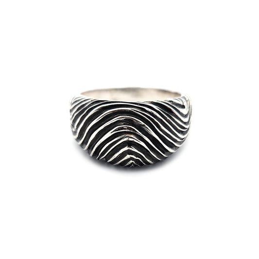 Sterling Silver Hand-Sculpted Fingerprint Ring