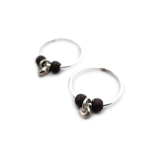 Sterling Silver Hoops with Charms