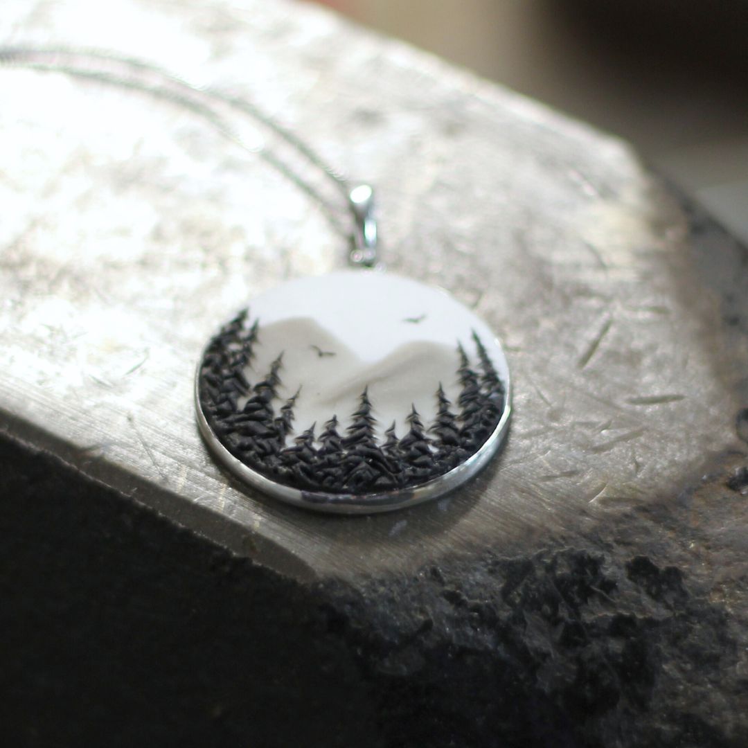 Handmade Polymer Tofine Extra Large Pendant