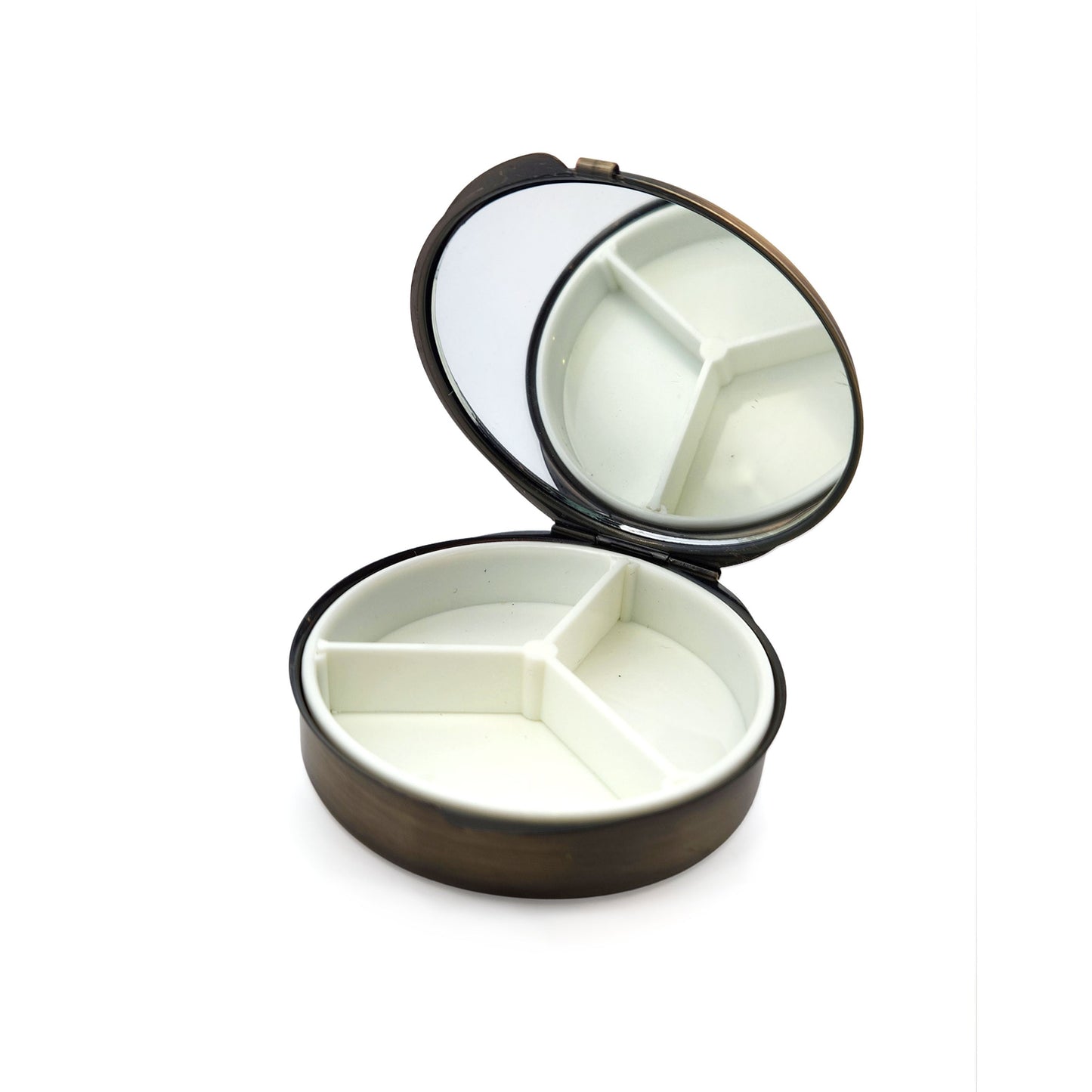 Floral Embroidered Round Jewellery Box