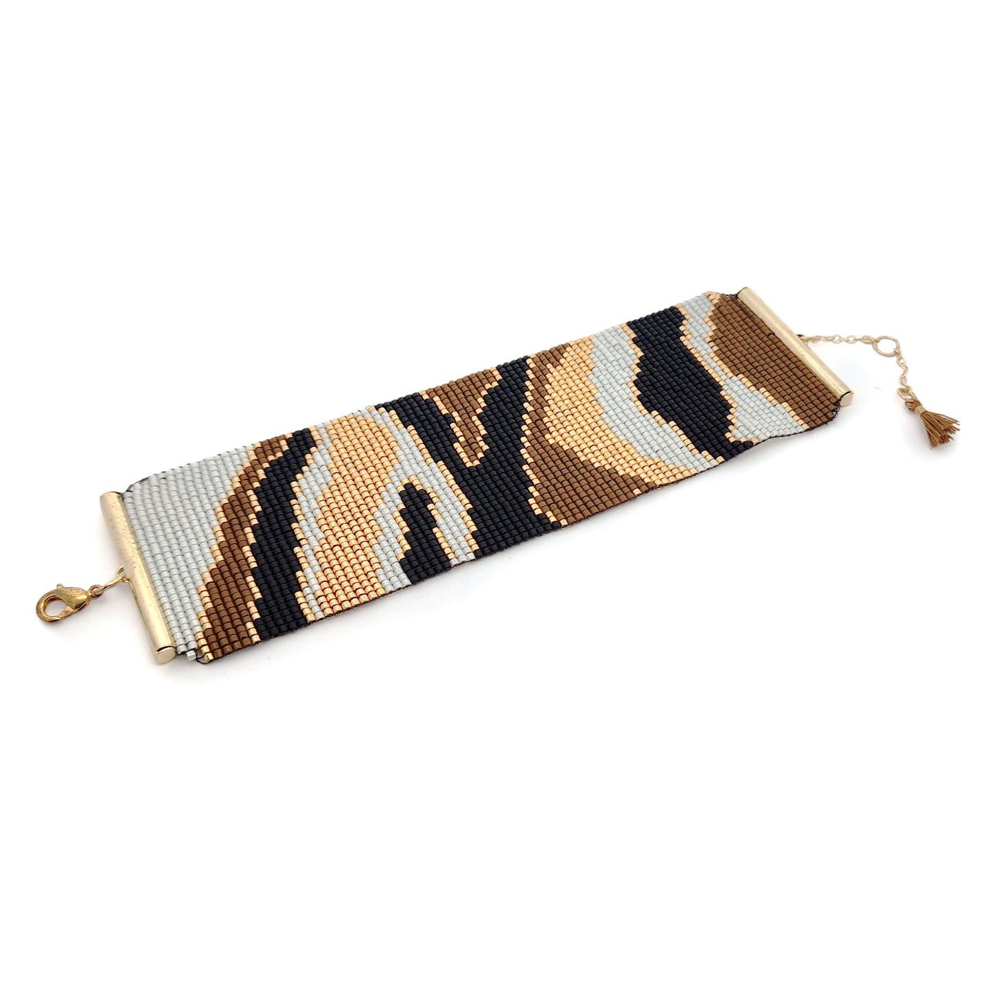 Tiger Stripe Beaded Bracelet