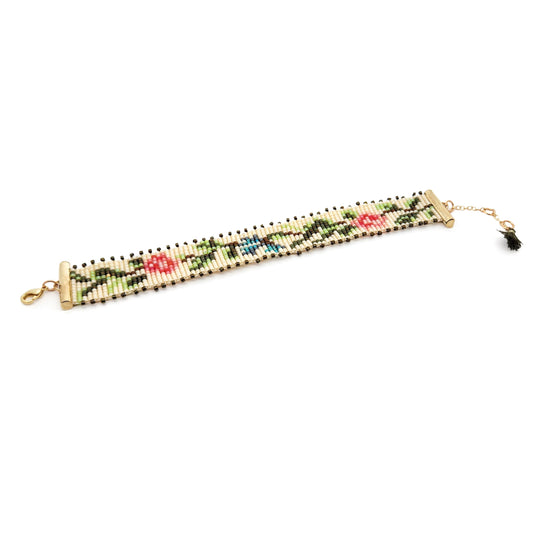 Cross Stitch Beaded Bracelet