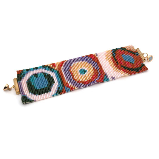 Kadinsky's Circles Beaded Bracelet