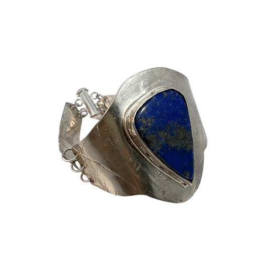 Bold Lapis Cuff Bracelet