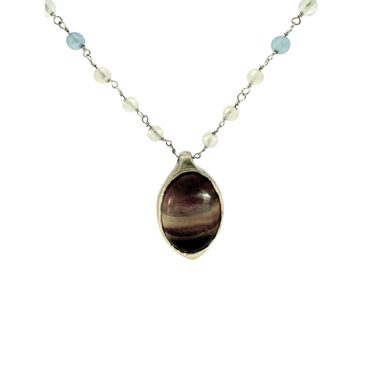 Fluorite Leaf Necklace