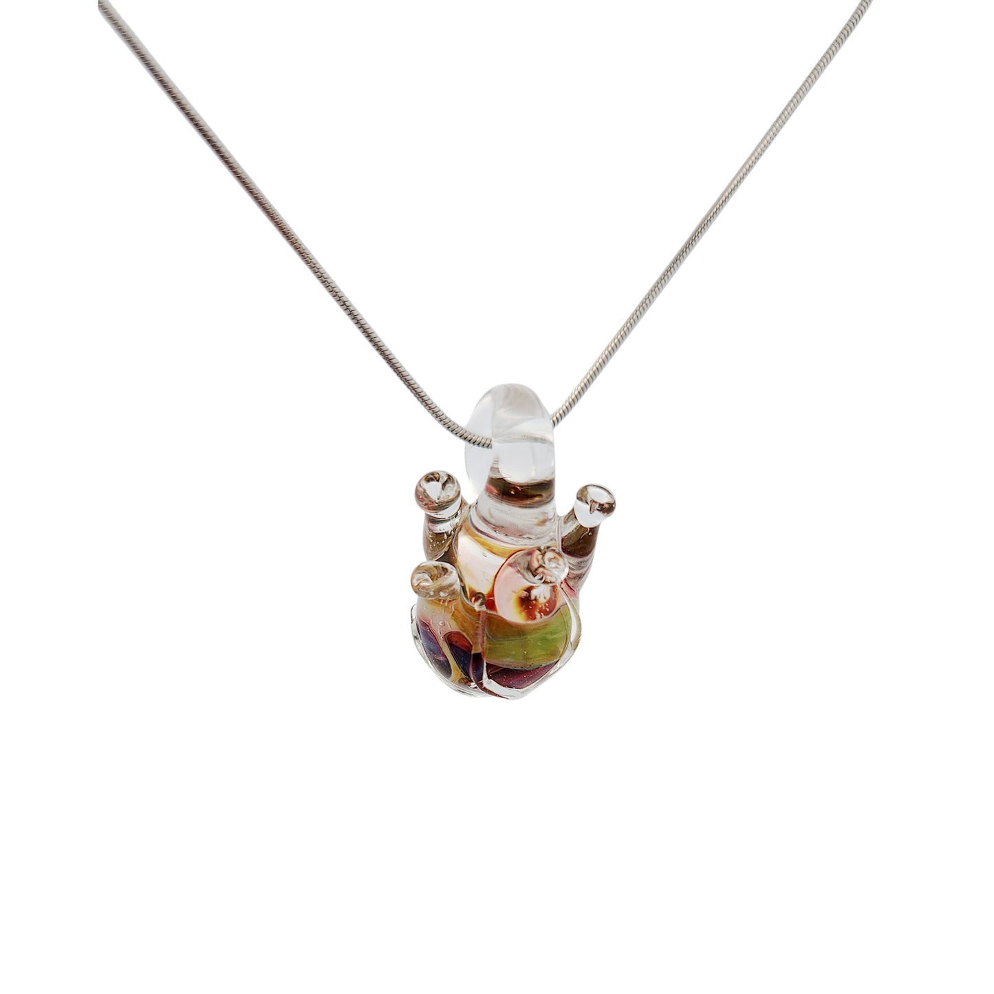Glass Anatomical Heart Pendant