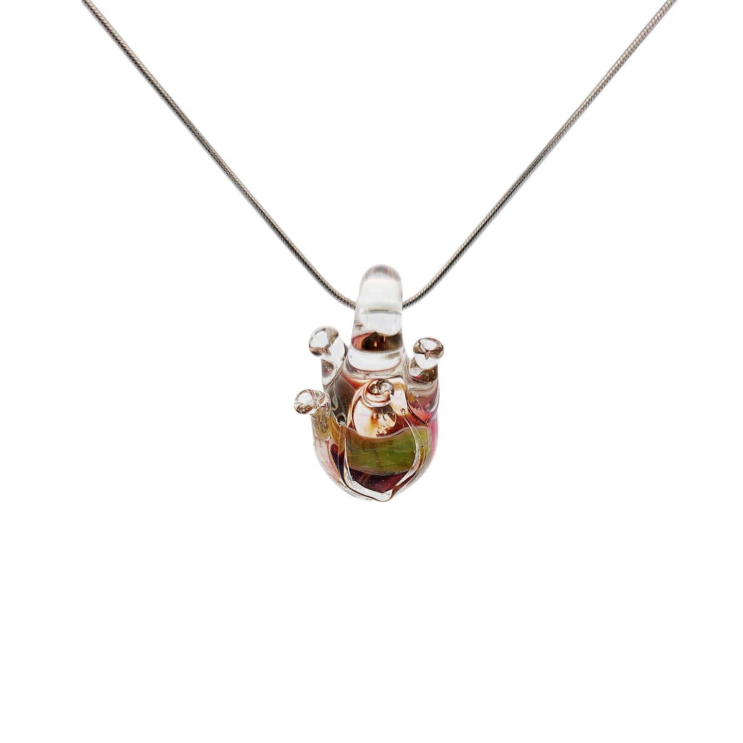 Glass Anatomical Heart Pendant