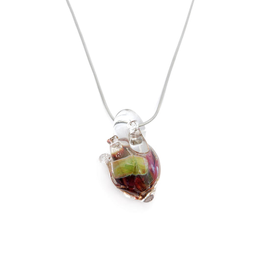 Glass Anatomical Heart Pendant