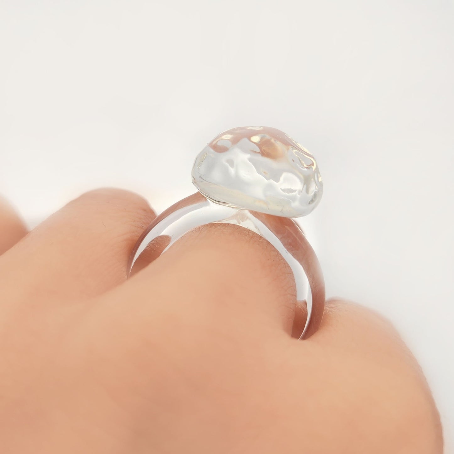 Glass Moon Ring