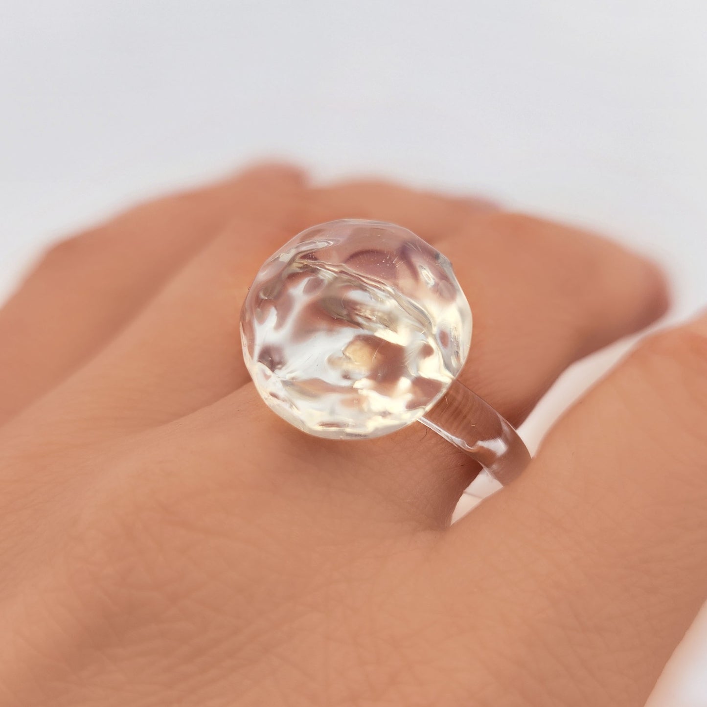 Glass Moon Ring