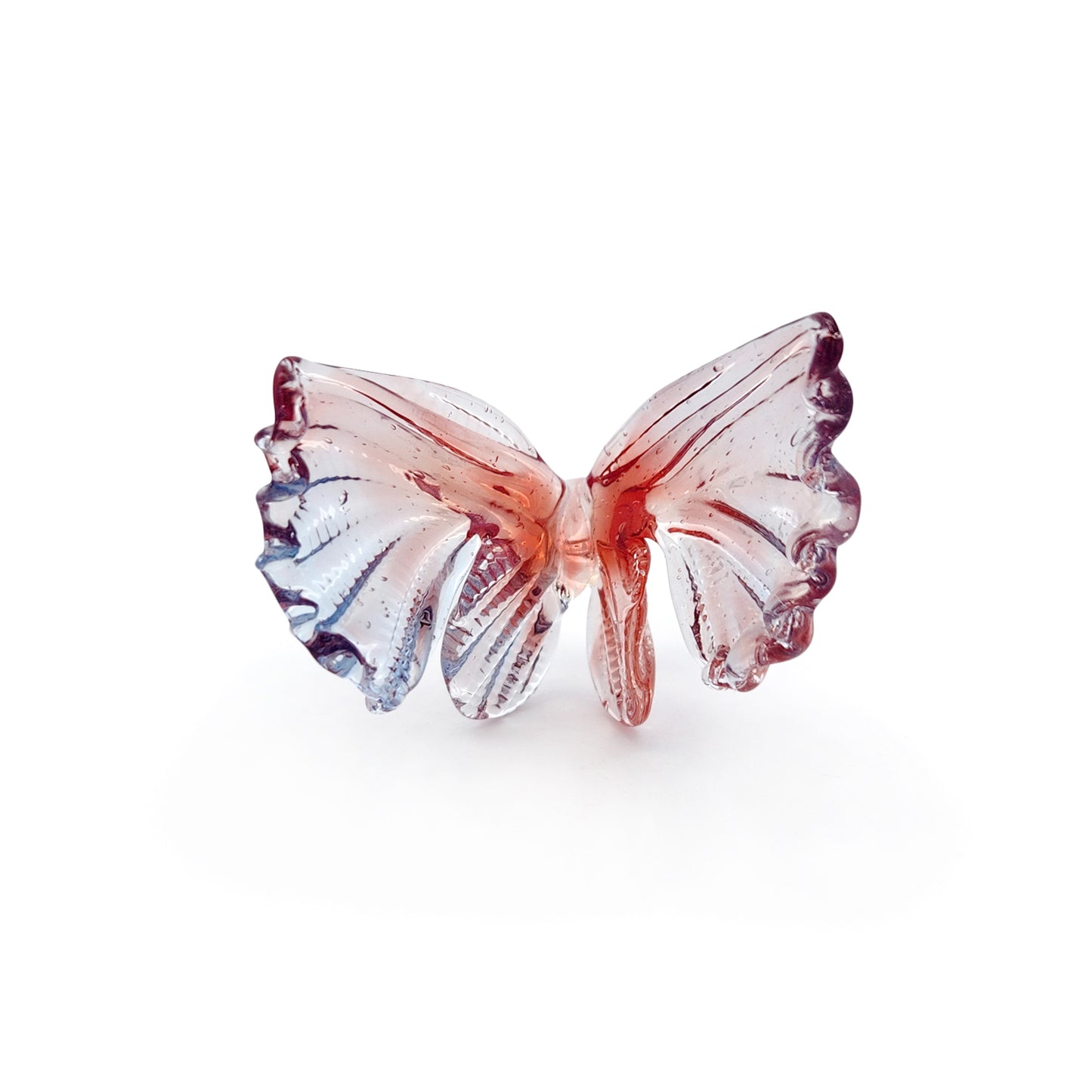 Pink & Purple Glass Butterfly Ring