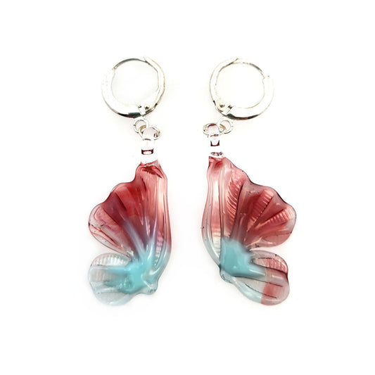 Glass Butterfly Wing Earrings