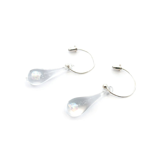 Glass Opal Drop Earrings