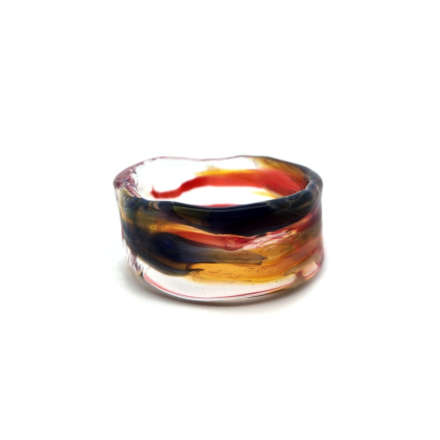 Organic Rainbow Glass Ring