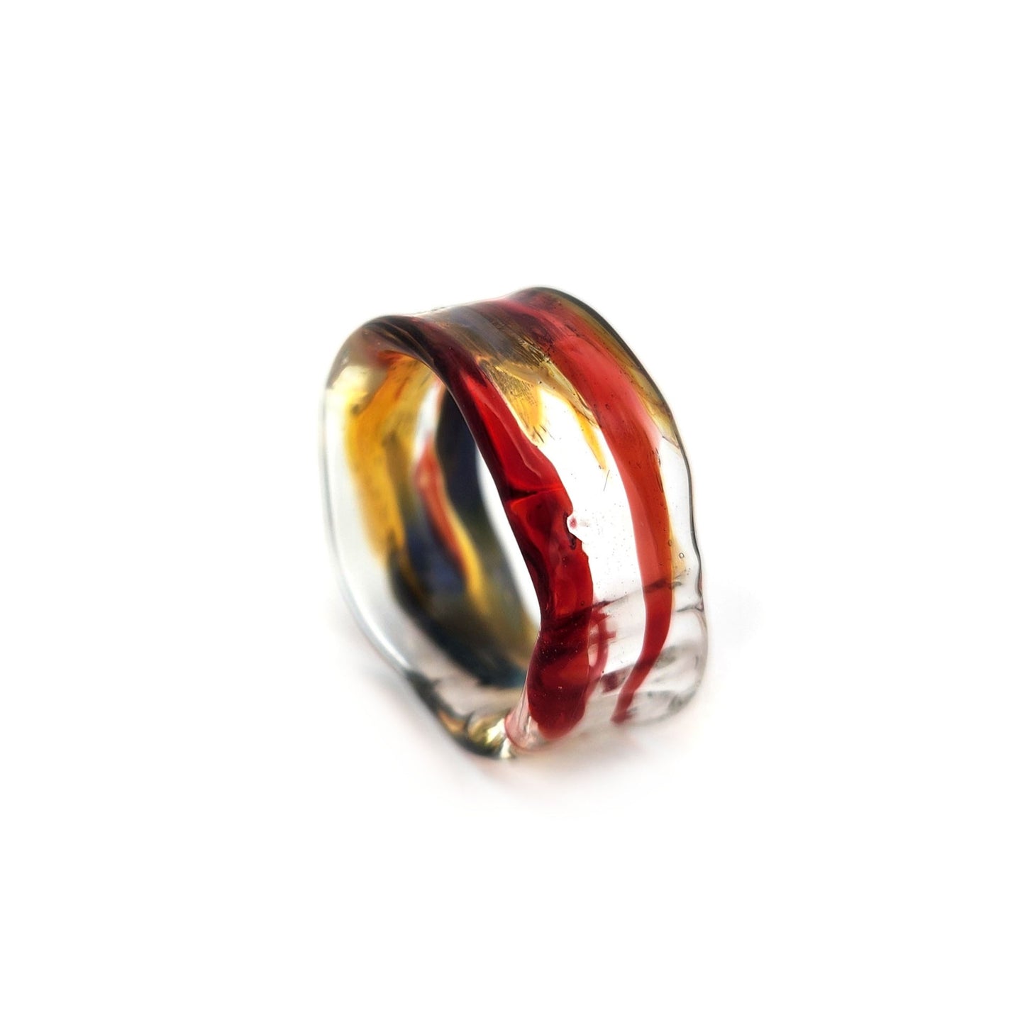 Organic Rainbow Glass Ring