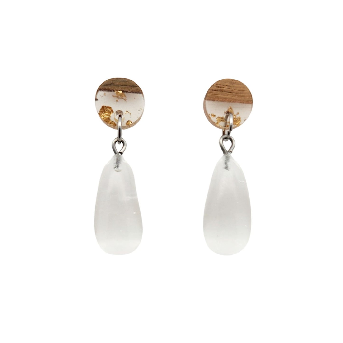 Glass Tear Drop Earrings