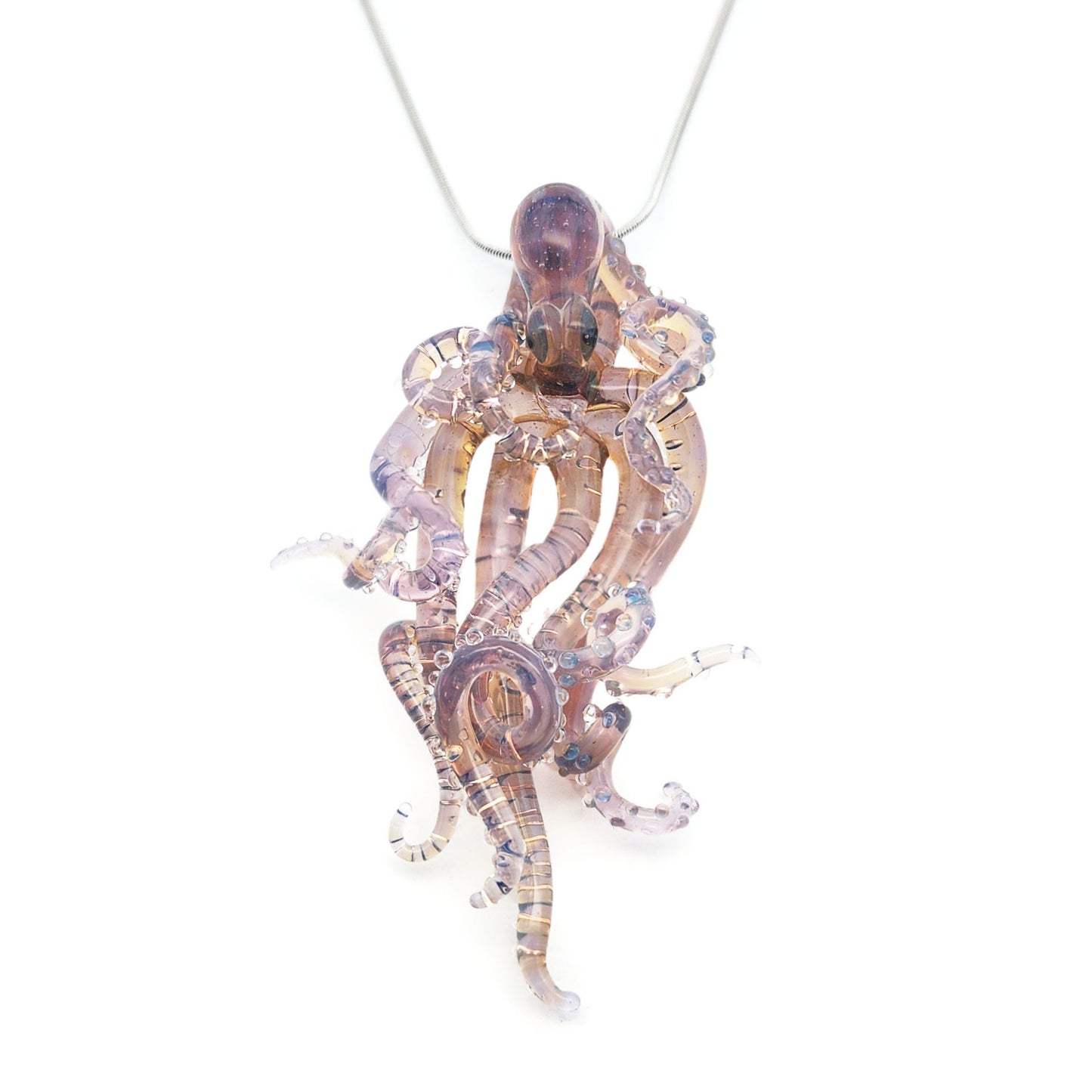Purple Glass Octopus Pendant