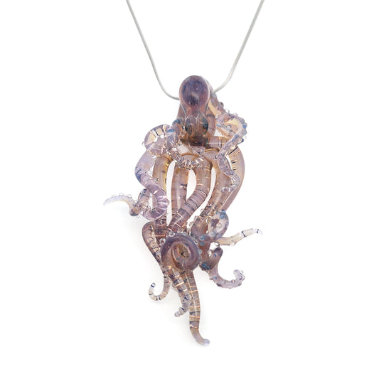 Purple Glass Octopus Pendant