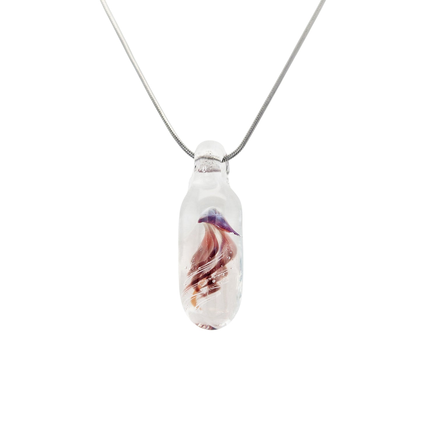 Pink Glass Jellyfish Pendant