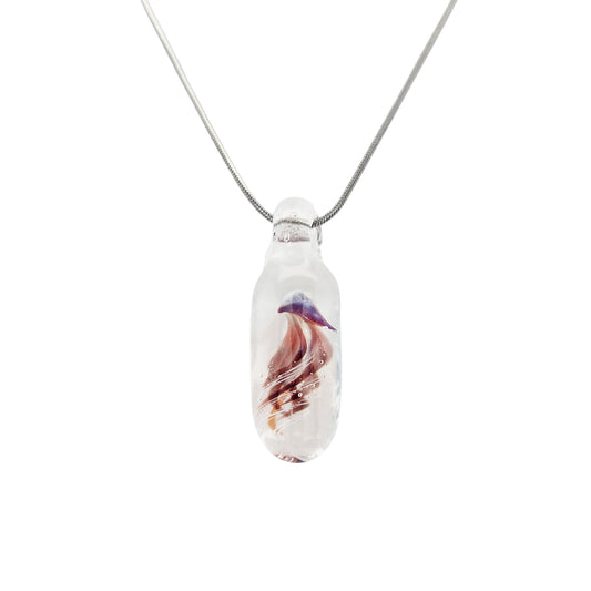 Pink Glass Jellyfish Pendant
